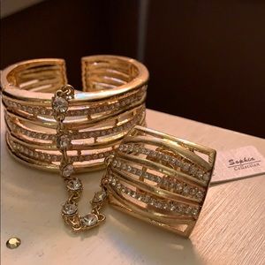 Bracelet Rhinestone Ring Chain ⭐️